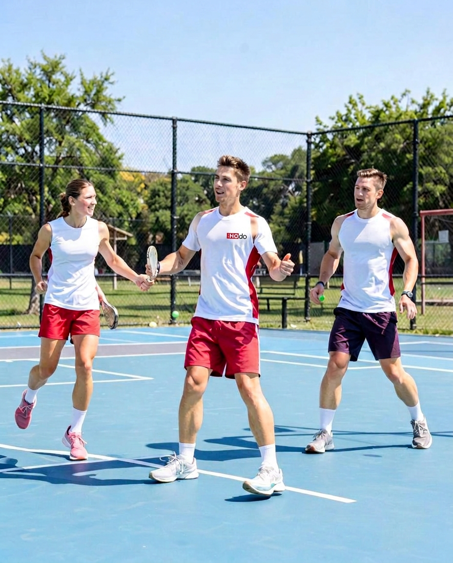 Athlete wearing HONGDOU pickleball apparel