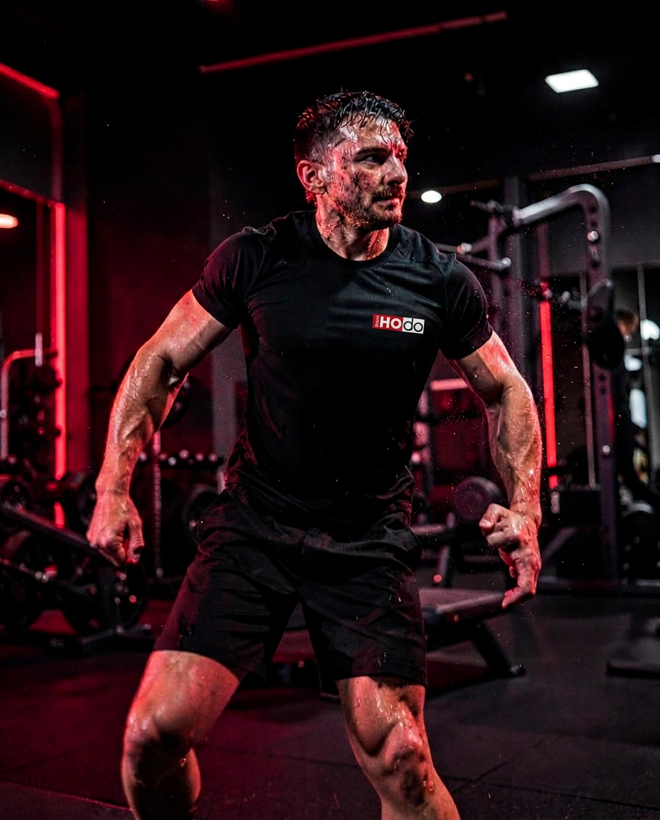 Athlete wearing HONGDOU training & fitness apparel